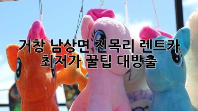 거창 남상면 진목리 렌트카 최저가 꿀팁 대방출! 🚗💨